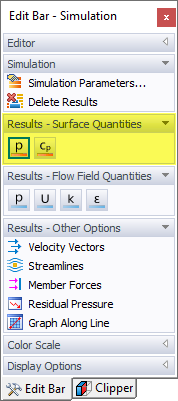 Interface for Surface Quantities Analysis in Dlubal Software